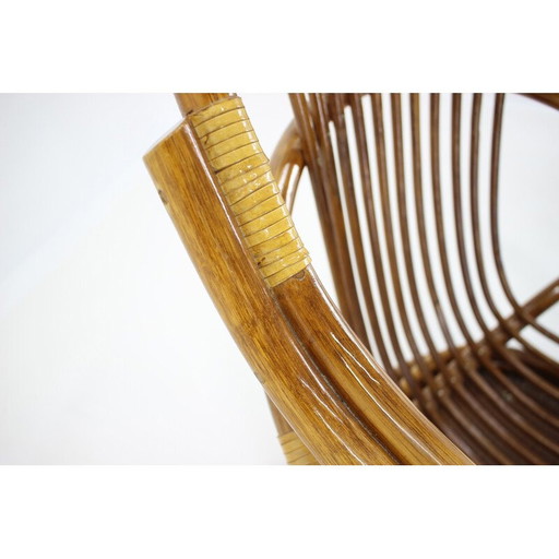 Vintage rotan fauteuil, Europa 1980