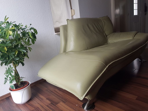 Designer bank chaise longue recamiere J H. Hicolity Nicoletti leer