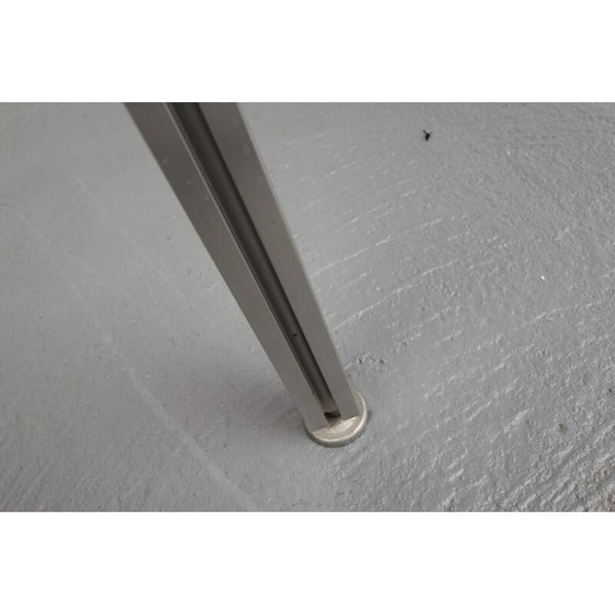 Image 1 of Vintage aluminium en teakhouten salontafel, 1970