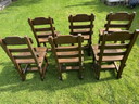 6x Vintage zware eiken eetkamerstoelen