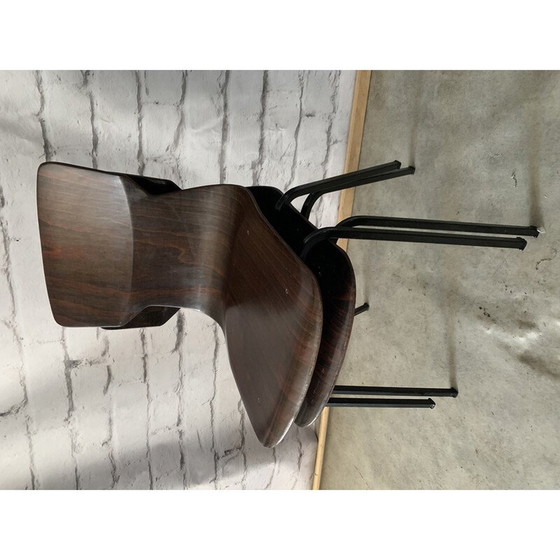 Image 1 of Paar vintage stoelen van hout en hars, 1960