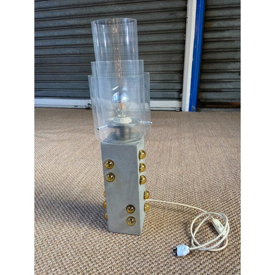 Image 1 of Vintage lamp van metaal en plexi, 1970