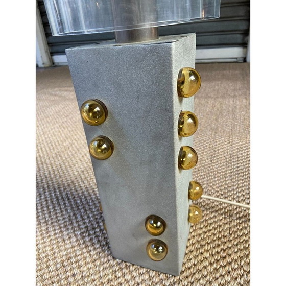 Image 1 of Vintage lamp van metaal en plexi, 1970