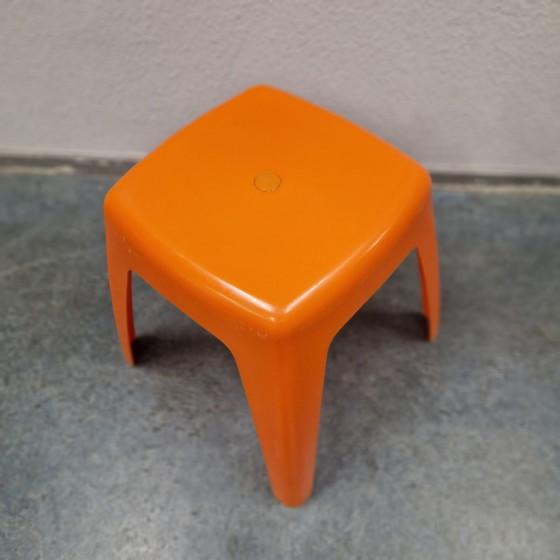 Image 1 of Jaren 70 Oranje Vintage Krukje Flair Spaceage 