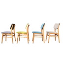 Set van vier vintage stoelen