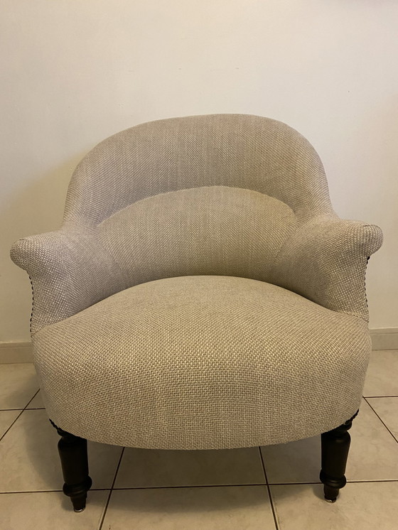 Image 1 of Antieke pad fauteuil