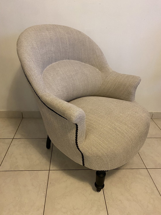 Image 1 of Antieke pad fauteuil