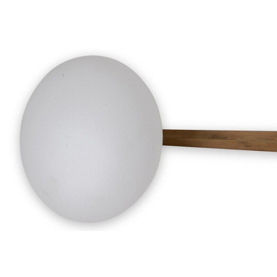 Image 1 of Vintage messing en opaline wandlamp van Angelo Lelli voor Arredoluce