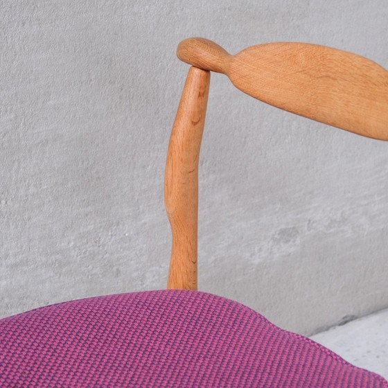 Image 1 of Set van 4 vintage eikenhouten 'Fumay' stoelen van Guillerme et Chambron, Frankrijk 1960