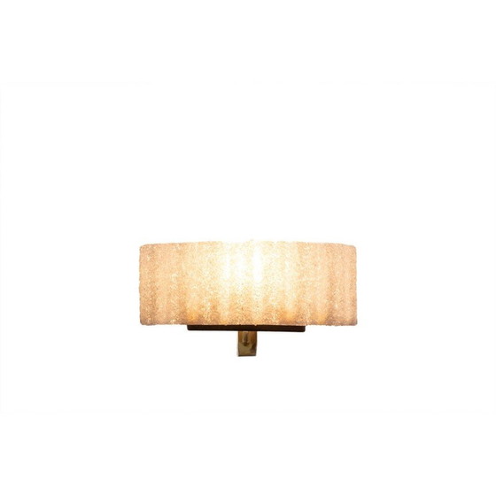 Image 1 of Vintage wandlamp in graniethars en goudkleurig messing voor Maison Arlus, Frankrijk 1960