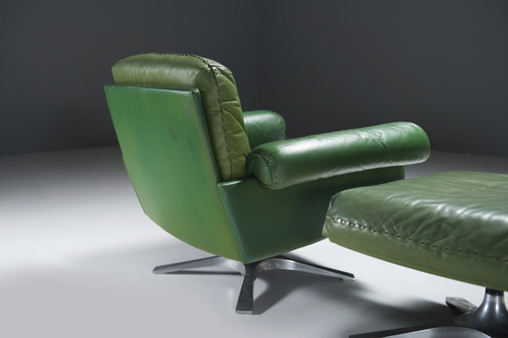 Image 1 of Zeer Zeldzame Ds 31 Loungeset In Groen Leer Door De Sede Team Voor De Sede Swiss