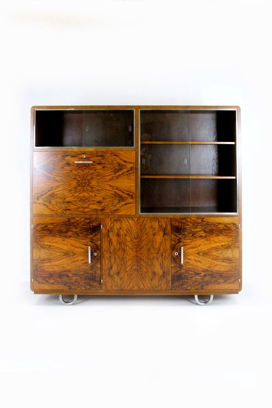 Image 1 of Robert Slezak stalen kabinet met secretaire