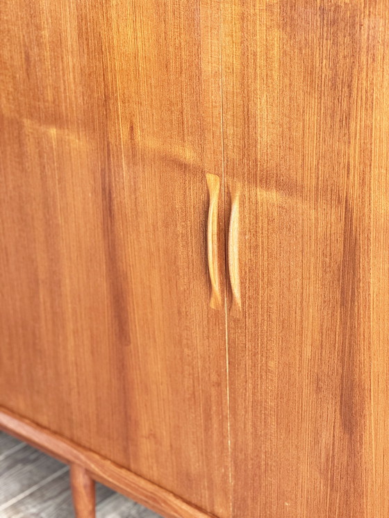 Image 1 of Groot Deens Mid Century Modern Dressoir in teak met jaloeziedeuren van Arne Vodder voor Sibast