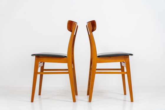 Image 1 of Set van 4 Mosbøl eetkamerstoelen van Findahl (Denemarken, 1960S).