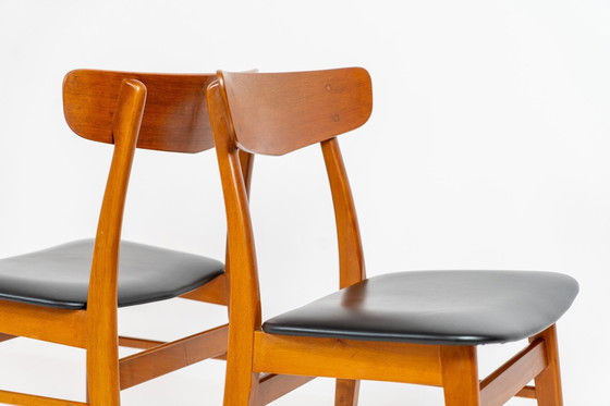 Image 1 of Set van 4 Mosbøl eetkamerstoelen van Findahl (Denemarken, 1960S).