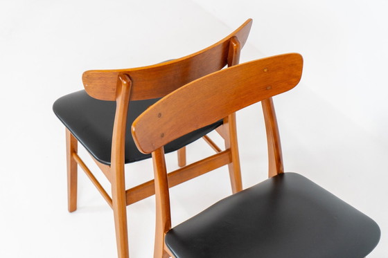 Image 1 of Set van 4 Mosbøl eetkamerstoelen van Findahl (Denemarken, 1960S).