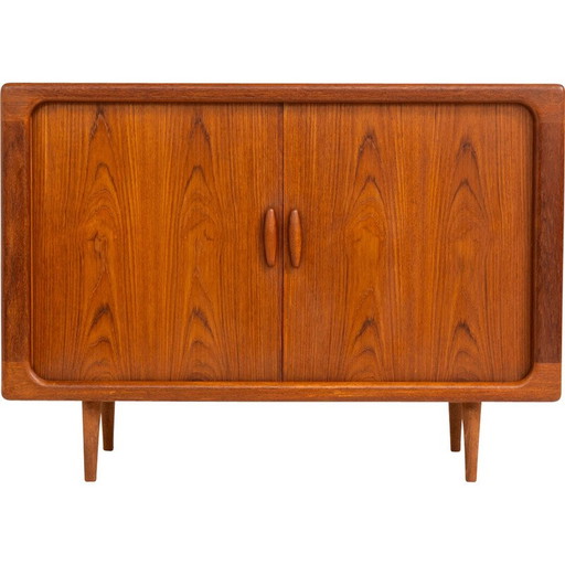 Vintage teakhouten dressoir met jaloeziedeuren van Svend Dyrlund