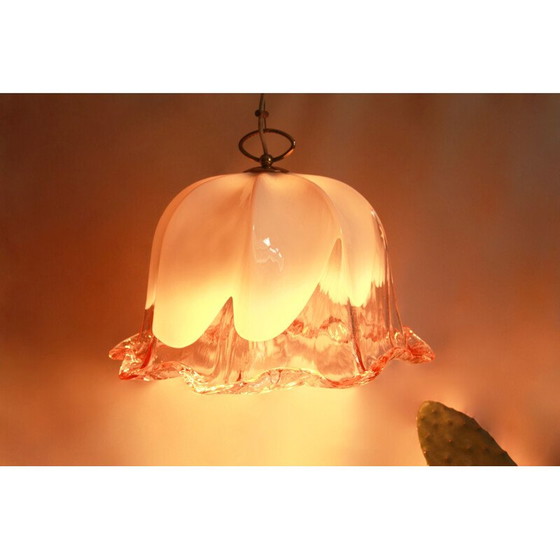 Image 1 of Vintage roze plafondlamp van La Murrina Italië 1970