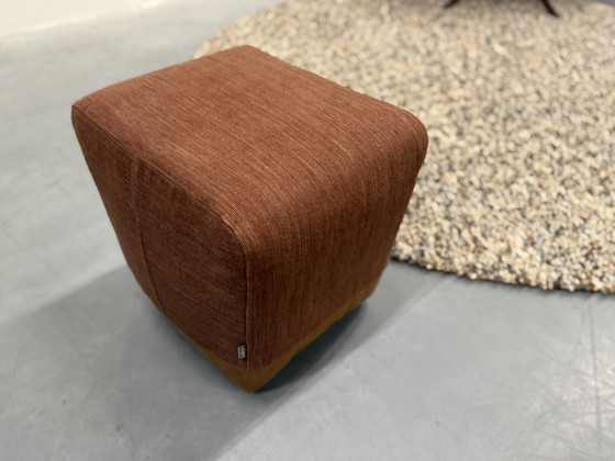 Image 1 of Label Vandenberg Zium Pouffe Yak Leer & Ferrar Stof