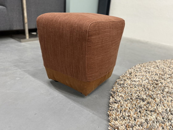 Image 1 of Label Vandenberg Zium Pouffe Yak Leer & Ferrar Stof