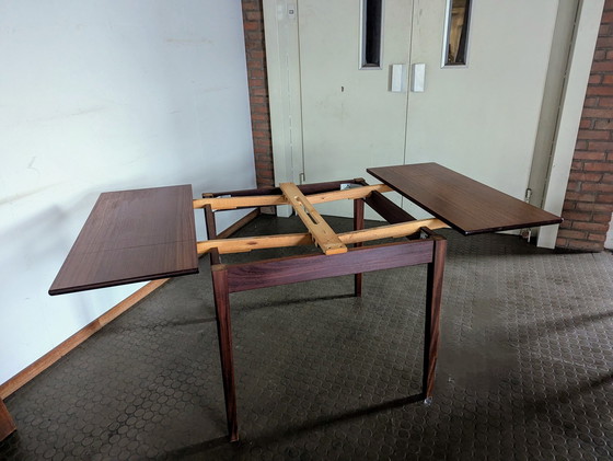 Image 1 of Vintage Deense Uitschuiftafel 80x80 (Max 160cm)
