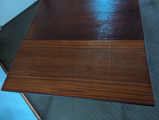 Image 1 of Vintage Deense Uitschuiftafel 80x80 (Max 160cm)