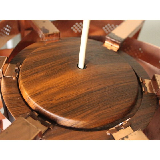 Image 1 of Vintage koperen hanglamp van Werner Schou voor Coronell Electro, Denemarken 1969