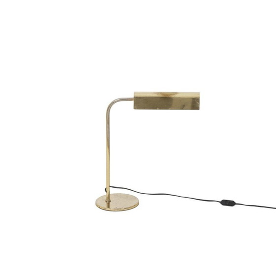 Image 1 of Vintage verguld messing bibliotheeklamp, 1970