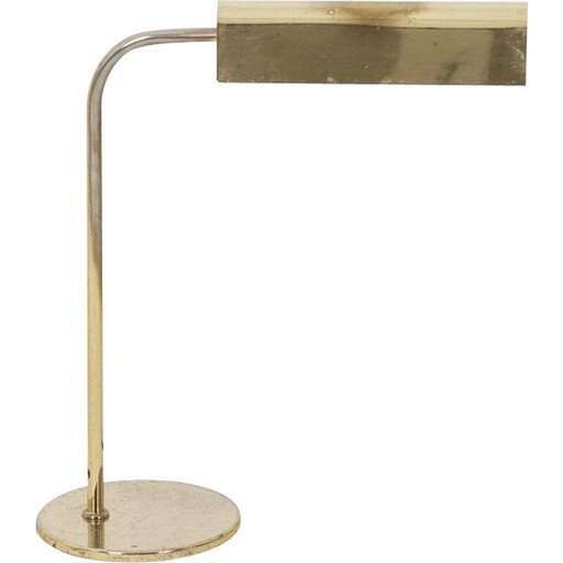 Vintage verguld messing bibliotheeklamp, 1970