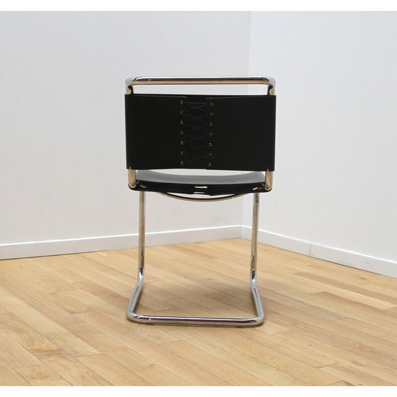 Image 1 of Set van 4 vintage B33 verchroomd aluminium en leren stoelen van Marcel Breuer, 1960