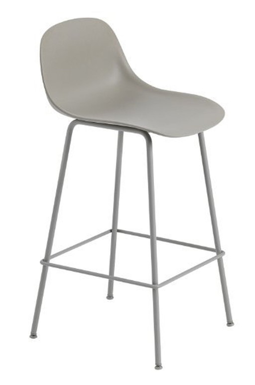 Muuto Fiber Barstool Grijs