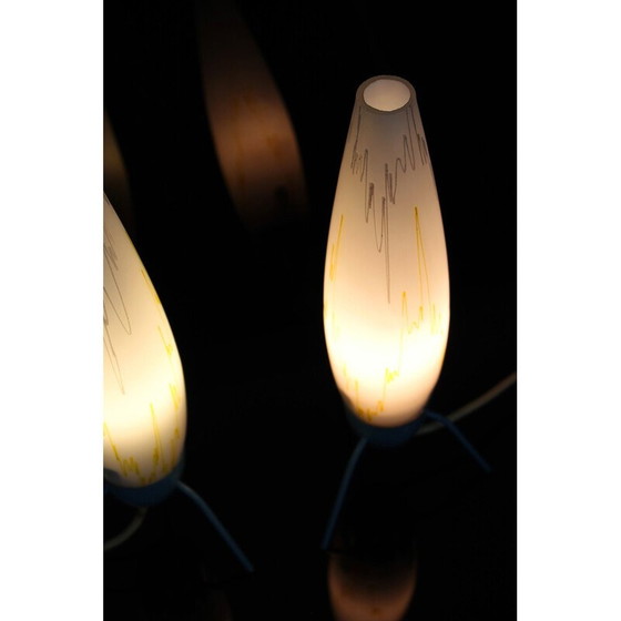 Image 1 of Paar vintage Rocket bureaulampen voor Napako, Tsjecho-Slowakije 1960