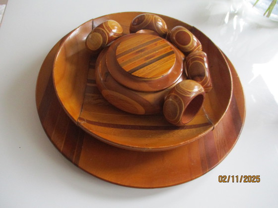 Image 1 of Vintage Houten Schalen Van Sovereign Native Timbers Of New Sealand