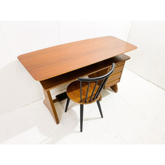 Image 1 of Houten bureau met laden uit Mid Century, Italië 1960