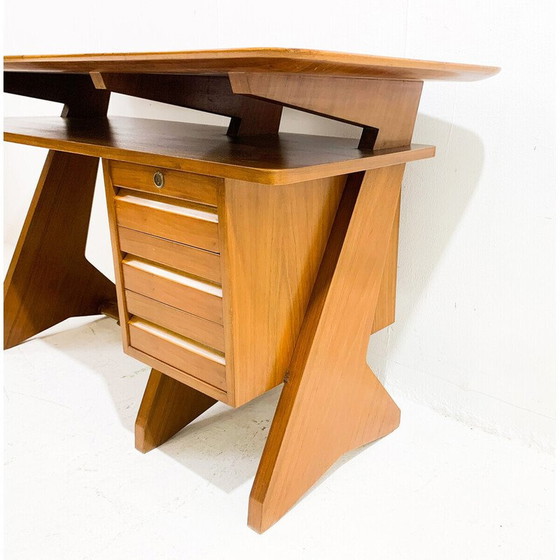 Image 1 of Houten bureau met laden uit Mid Century, Italië 1960