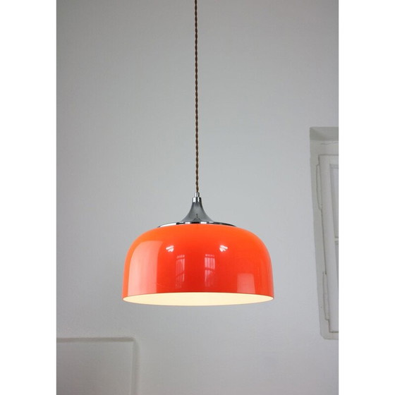 Image 1 of Vintage oranje hanglamp van Guzzini, Space Age