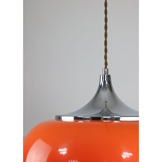 Image 1 of Vintage oranje hanglamp van Guzzini, Space Age