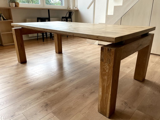 2x Studio Mesa eikenhout design tafel