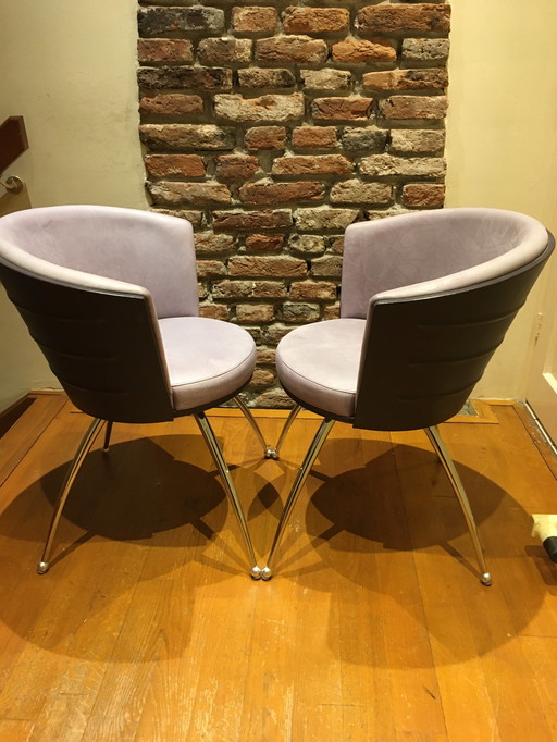 2x Leolux model 917 stoelen