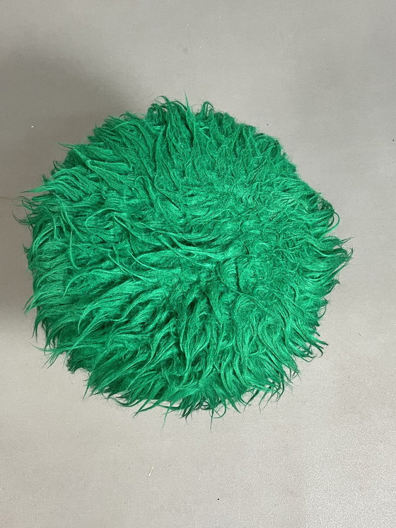 Image 1 of Seventies Haarspeld Kruk Pluizig Chromen Haarspeld Poten