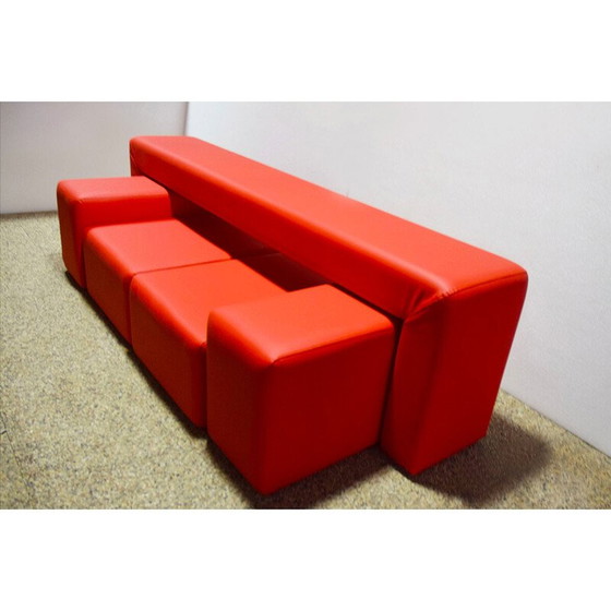 Image 1 of Vintage modulaire sofa van hout, Italië 1970