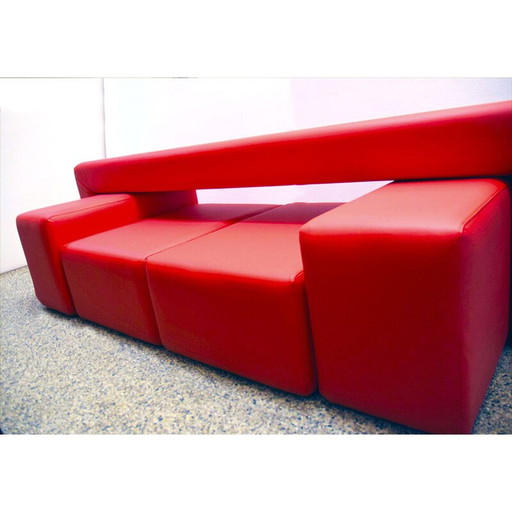 Vintage modulaire sofa van hout, Italië 1970