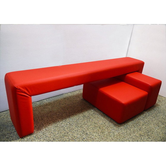 Image 1 of Vintage modulaire sofa van hout, Italië 1970