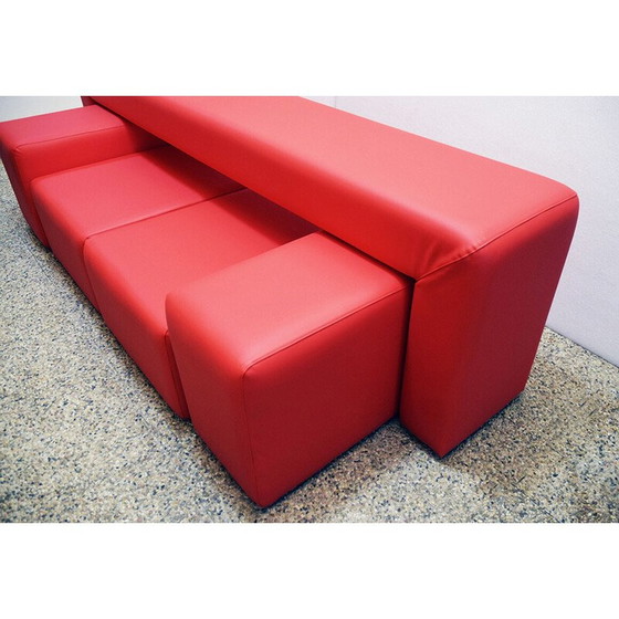 Image 1 of Vintage modulaire sofa van hout, Italië 1970