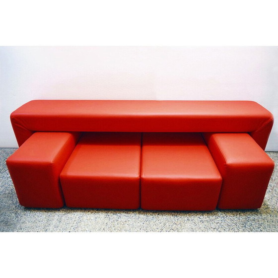 Image 1 of Vintage modulaire sofa van hout, Italië 1970