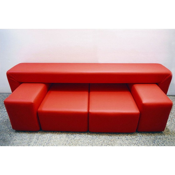 Image 1 of Vintage modulaire sofa van hout, Italië 1970