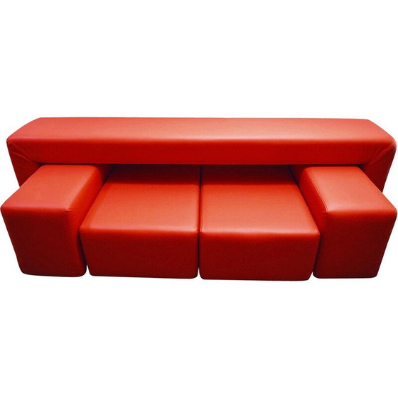 Image 1 of Vintage modulaire sofa van hout, Italië 1970