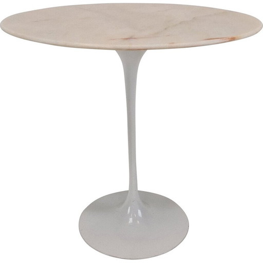 Vintage marmeren ovale bijzettafel van Eero Saarinen voor Knoll