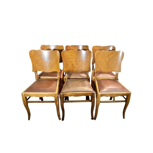 Set 6 Vintage Stoelen In Klassieke Stijl (Jaren ’50)