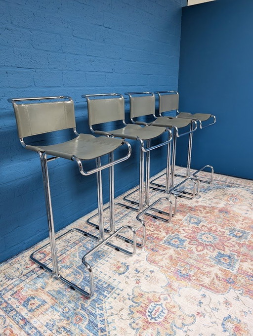 4X Vintage Bauhaus Barkrukken, Marcel Breuer Stijl